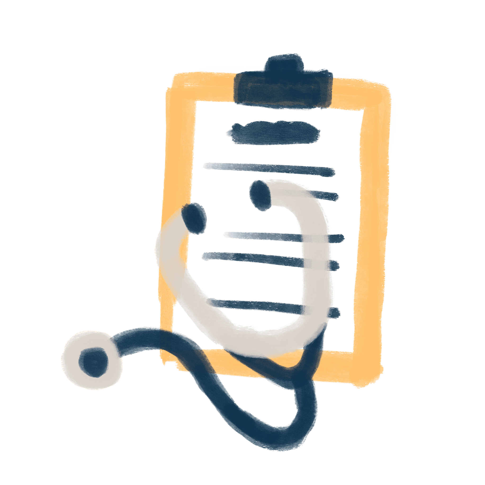 Clipboard and stethoscope